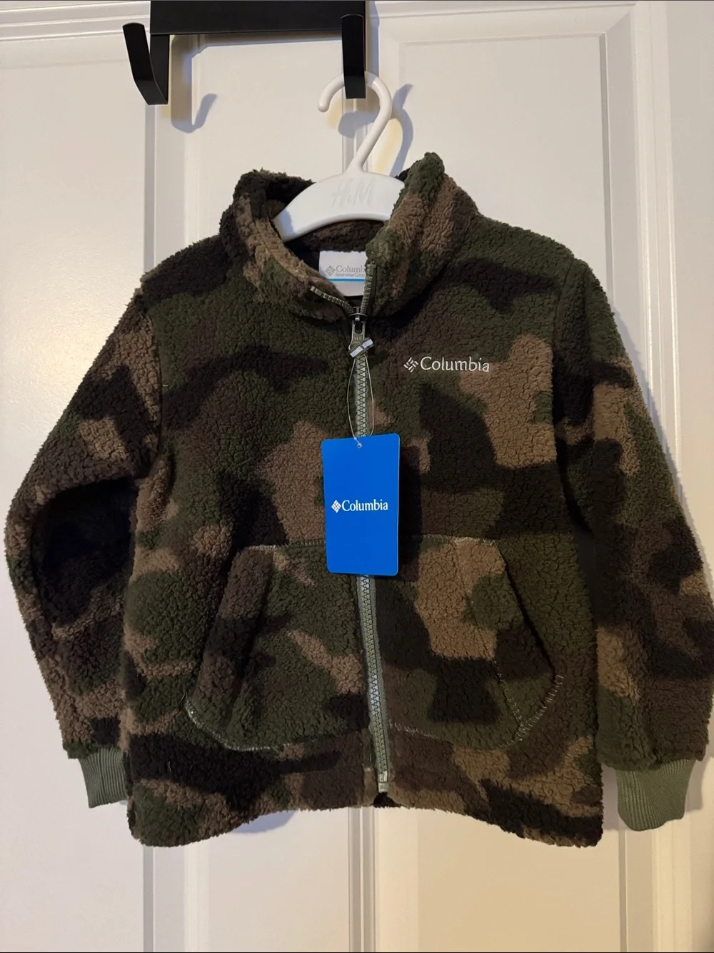 NWT toddler Columbia Camo Sherpa Jacket - Green/Brown/Black